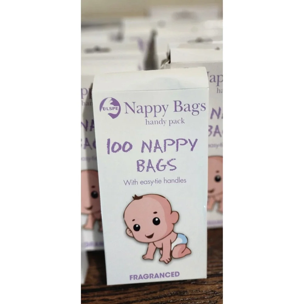 1500 Disposable Tie Handle Nappy Bags  Fragranced Scented Baby Changing 15 x 100